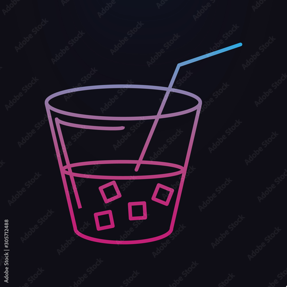 Poster coctail nolan icon. simple thin line, outline vector of party icons for ui and ux, website or mobile