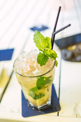 mojito on a white table