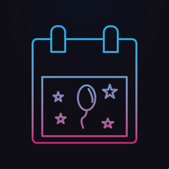 Calendar party nolan icon. Simple thin line, outline vector of party icons for ui and ux, website or mobile application