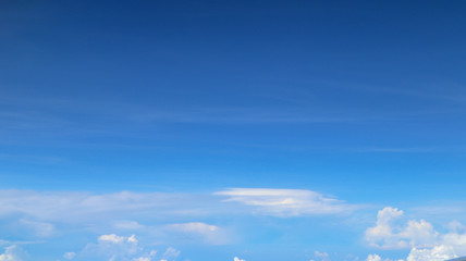 Naklejka na ściany i meble Photo beautyfull white cloud on the blue sky as background