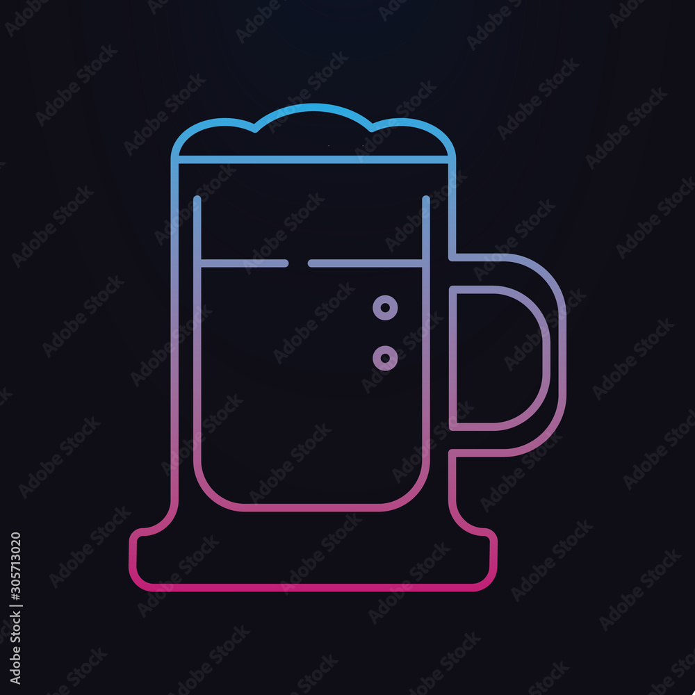 Poster beer nolan icon. simple thin line, outline vector of party icons for ui and ux, website or mobile ap