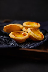 Egg tart dessert on the table.