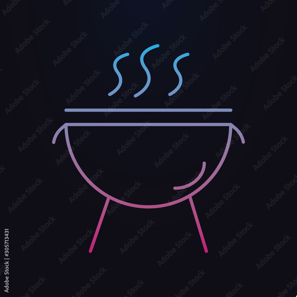 Poster charcoal grill nolan icon. simple thin line, outline vector of party icons for ui and ux, website or