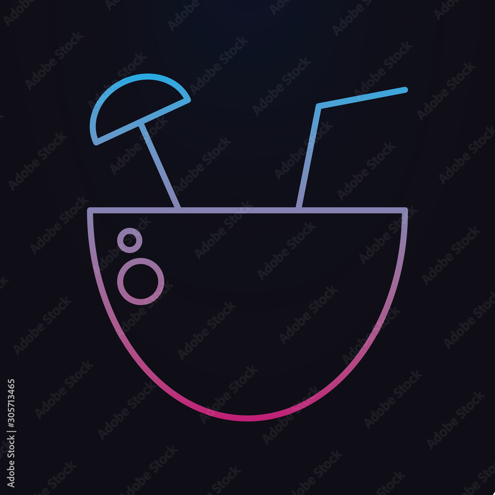 Aufkleber coctail nolan icon. simple thin line, outline vector of party icons for ui and ux, website or mobile