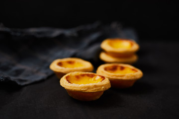 Egg tart dessert on the table.