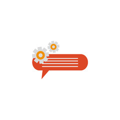 social media speech bubble flat style icon