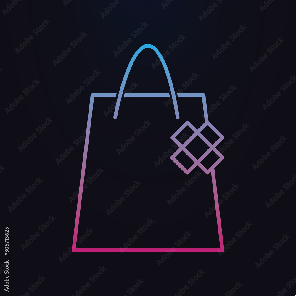 Aufkleber present bag nolan icon. simple thin line, outline vector of party icons for ui and ux, website or mo