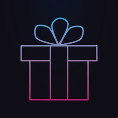 Gift box present nolan icon. Simple thin line, outline vector of party icons for ui and ux, website or mobile application