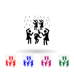 Party multi color icon. Simple glyph, flat vector of party icons for ui and ux, website or mobile application