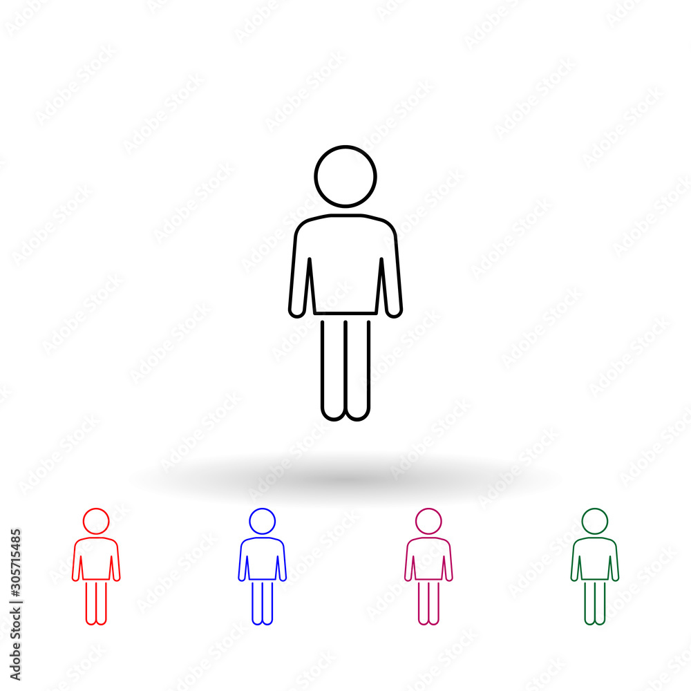 Aufkleber human multi color icon. simple thin line, outline vector of people icons for ui and ux, website or m