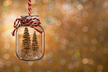 Christmas-tree decoration (Christmas trees in a bottle)