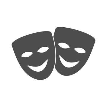 theatre mask icon vector design symbol