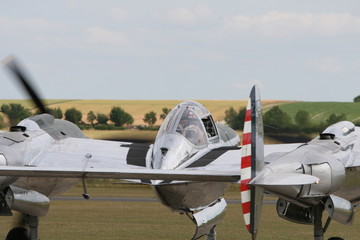 Shiny Lockheed P-38 Lightning, Duxford United Kingdom