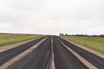 Crooked Highway Lines through the Prairie