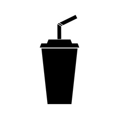 drink with straw icon vector design symbol