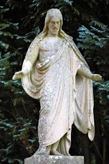statue of angel in cemetery