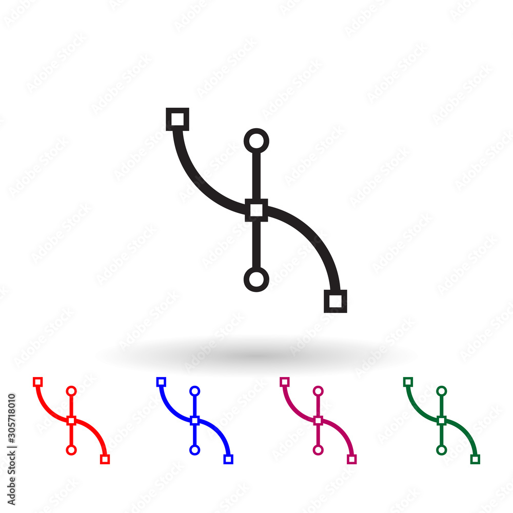 Poster printing line multi color icon. simple glyph, flat vector of print house icons for ui and ux, websit