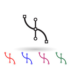 Printing line multi color icon. Simple glyph, flat vector of print house icons for ui and ux, website or mobile application