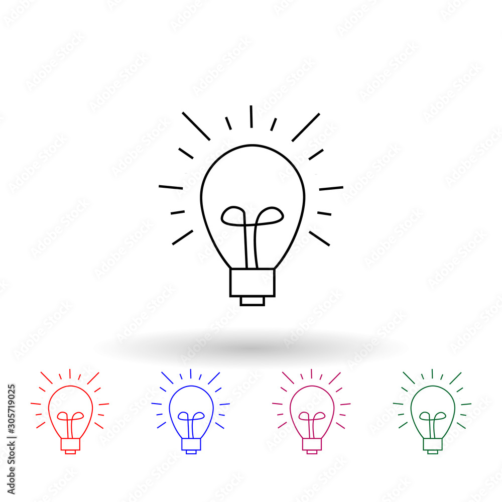Poster idea multi color icon. simple glyph, flat vector of profit icons for ui and ux, website or mobile ap