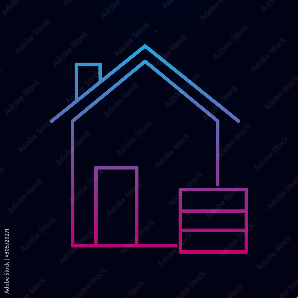 Poster warehouse nolan icon. simple thin line, outline vector of real estate icons for ui and ux, website o