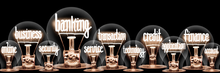 Light Bulbs with Banking Concept