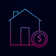 Investment property - real estate nolan icon. Simple thin line, outline vector of real estate icons for ui and ux, website or mobile application