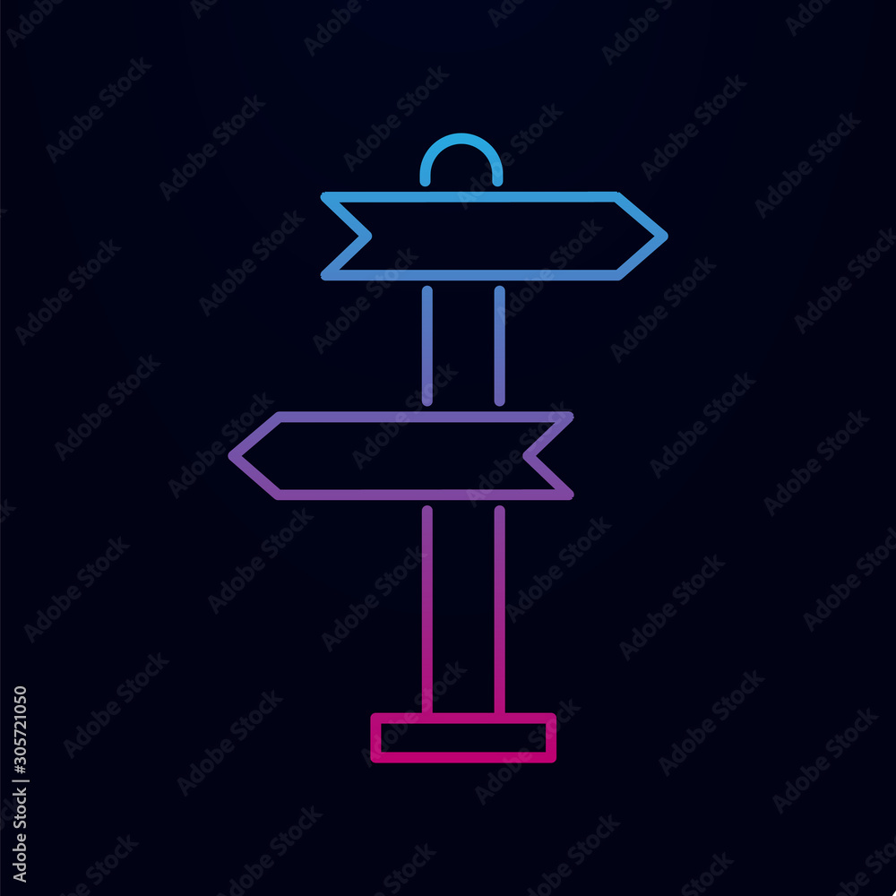 Poster signpost, pointer line nolan icon. simple thin line, outline vector of real estate icons for ui and 
