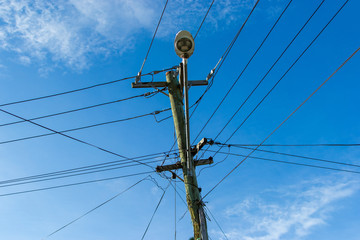 Electric pole and wires