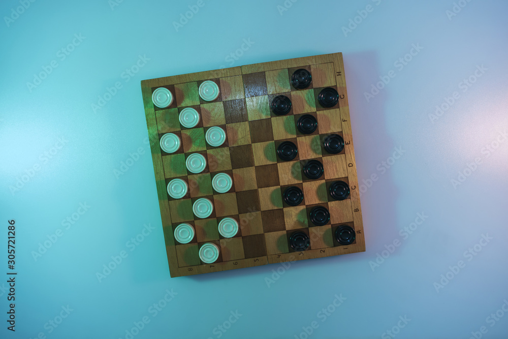 Aufkleber beautiful vintage chess board with chess in the color light. background banner texture.
