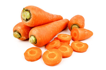 carrot isolated on a white background,element of food healthy nutrients and fruit healthy concept