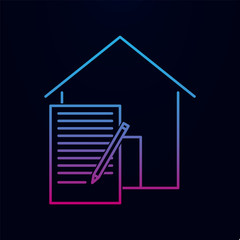 Lease contract nolan icon. Simple thin line, outline vector of real estate icons for ui and ux, website or mobile application