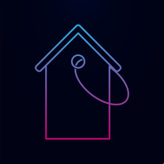 House price tag nolan icon. Simple thin line, outline vector of real estate icons for ui and ux, website or mobile application