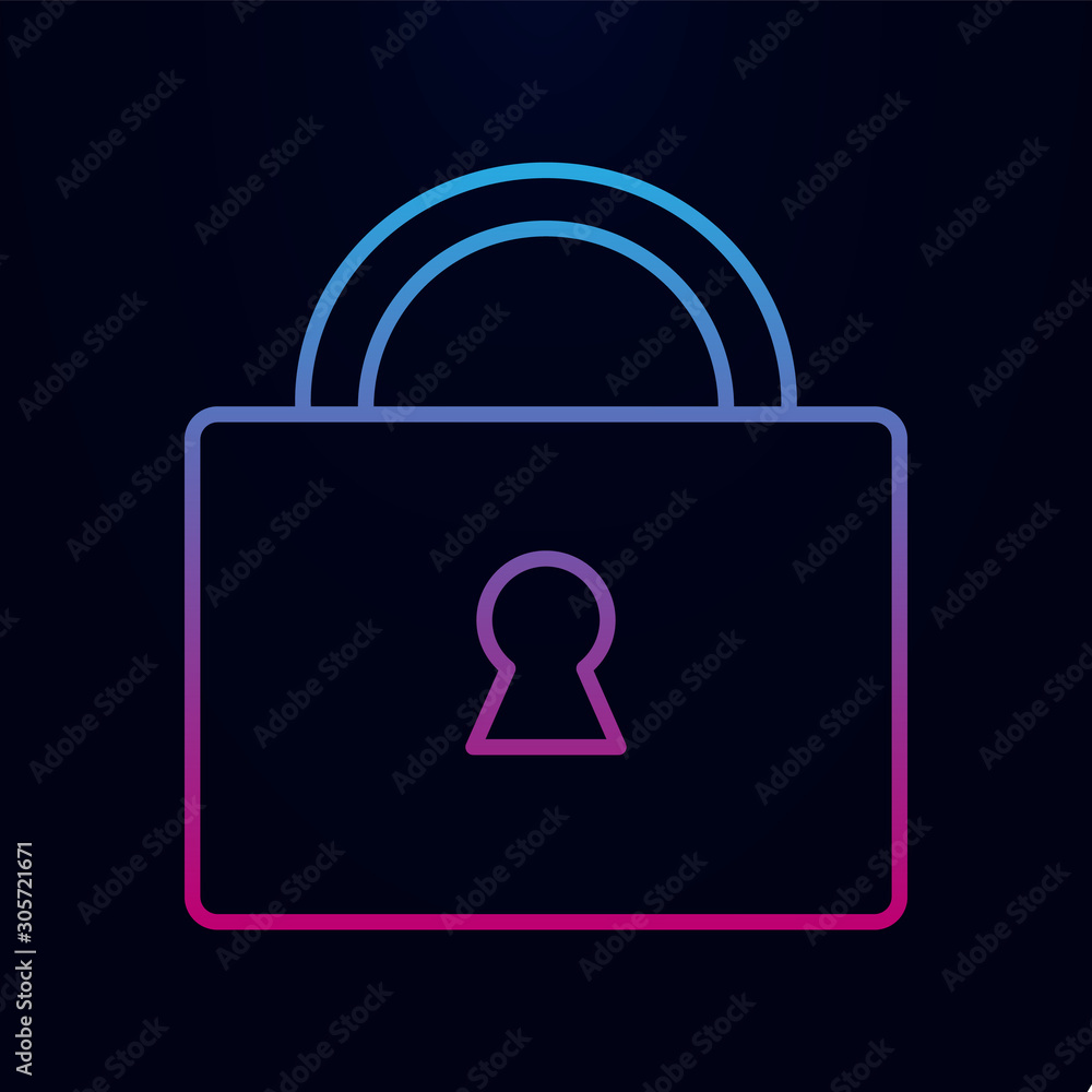 Poster lock line nolan icon. simple thin line, outline vector of real estate icons for ui and ux, website o