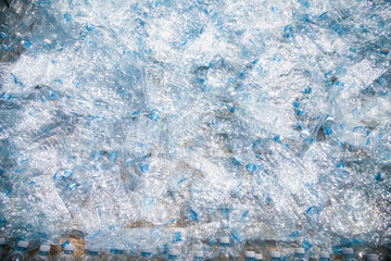 The plastic bottles that are waiting to be recycled are used for other uses.