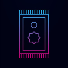 Prayer rug nolan icon. Simple thin line, outline vector of religion icons for ui and ux, website or mobile application