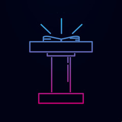 Church platform nolan icon. Simple thin line, outline vector of religion icons for ui and ux, website or mobile application