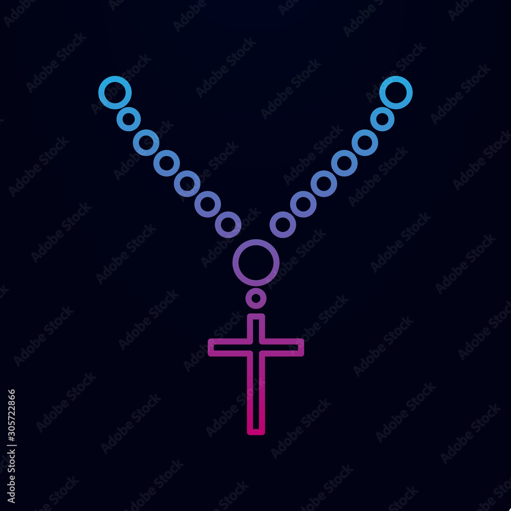 Poster beads nolan icon. simple thin line, outline vector of religion icons for ui and ux, website or mobil
