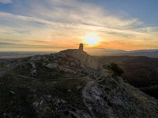 Obraz premium Sant marti Chapel in backlight at sunrise