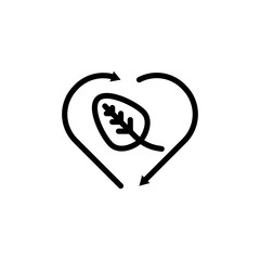 recycle outline icon. vector illustration. Isolated on white background.