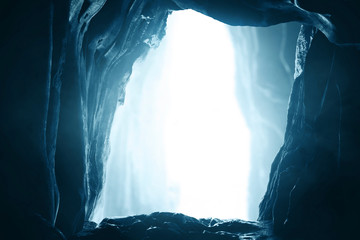 Inside the ice cave background - 305727820