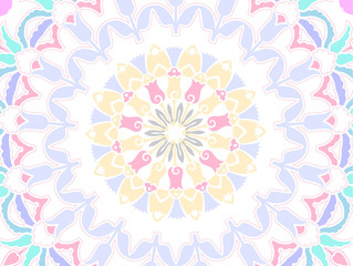 Mandala colorful pattern. Abstract background design. Vector illustration.