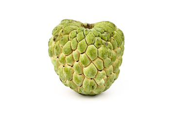 Fototapeta premium Sugar apple, custard apple, Annona, sweetsop (Cherimoya) isolate on white background. Fruit Properties Lower Cholesterol Levels concept
