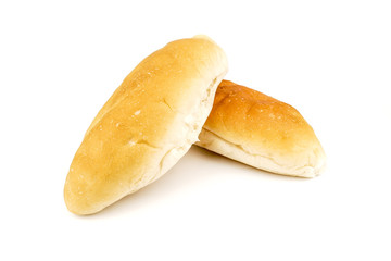 banh mi - hot dog bun or vietnamese bread isolated on white background