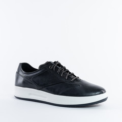 mens demi season warm low leather sneakers on a white background. See all angles and other models