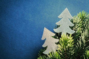 Christmas decoration on Christmas tree branches