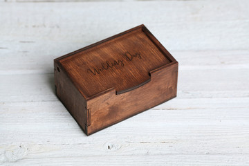 Raw wooden box for small items