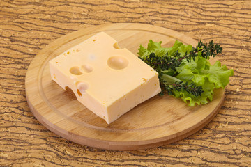 Maasdam cheese brick