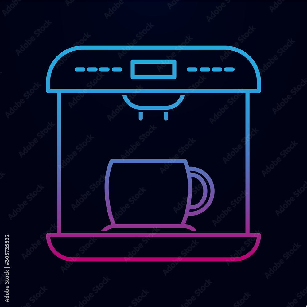 Poster coffee machine nolan icon. simple thin line, outline vector of kitchen icons for ui and ux, website 