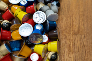 colorful coffee capsules