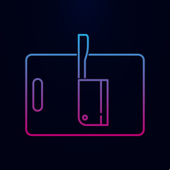 Board and cleaver nolan icon. Simple thin line, outline vector of kitchen icons for ui and ux, website or mobile application